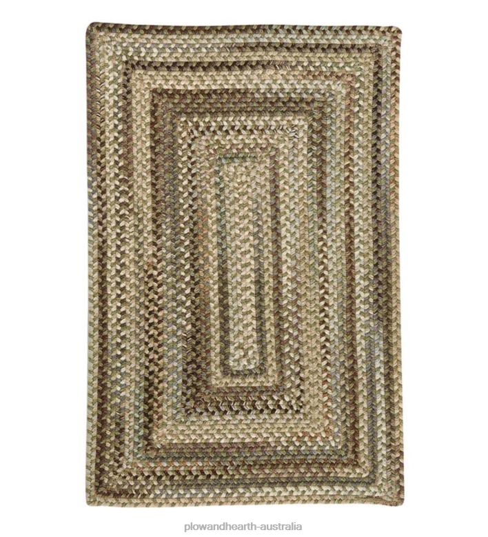 Plow & Hearth Bear Creek Rectangular Braided Wool Blend Rug P22BD1777 Rugs & Mats