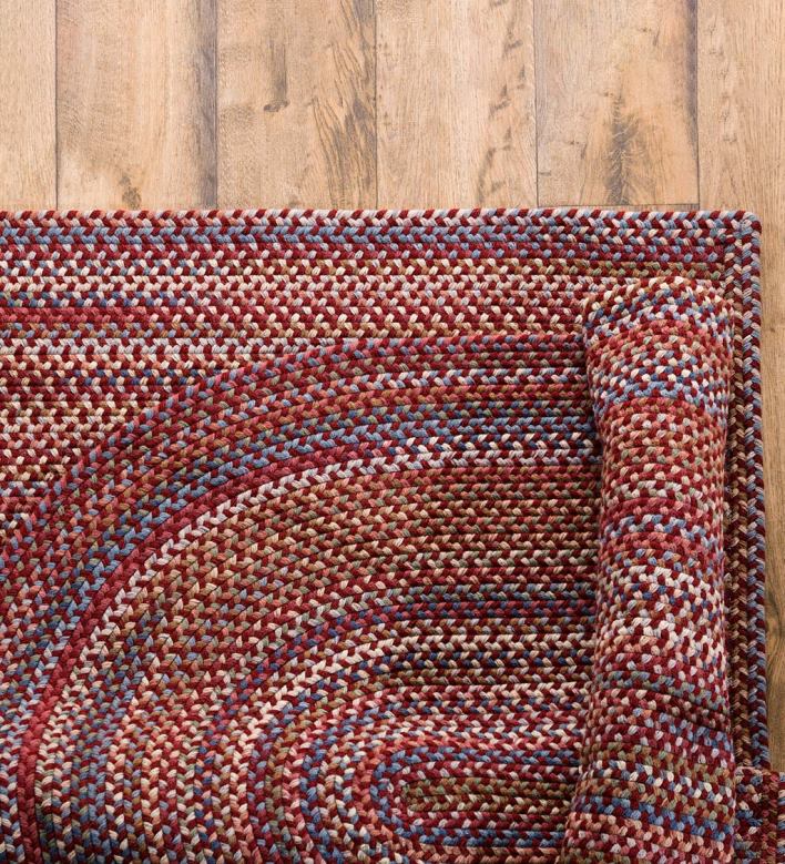 Plow & Hearth Blue Ridge Rectangle Wool Braided Rugs P22BD1765 Rugs & Mats
