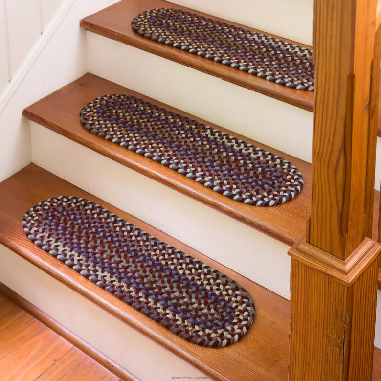 Plow & Hearth Blue Ridge Wool Braided Oval Rugs, Made In USA P22BD1770 Rugs & Mats