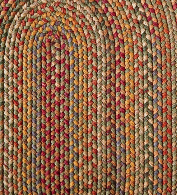 Plow & Hearth Blue Ridge Wool Braided Oval Rugs, Made In USA P22BD1770 Rugs & Mats