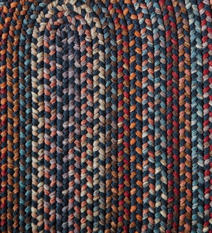 Plow & Hearth Blue Ridge Wool Braided Oval Rugs, Made In USA P22BD1770 Rugs & Mats