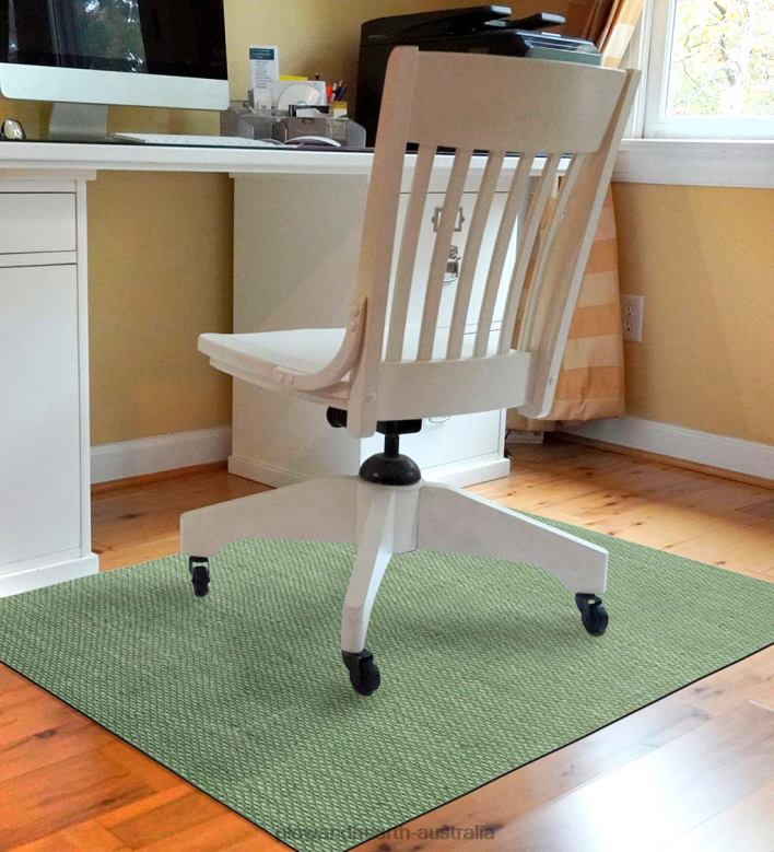 Plow & Hearth Burbury Weave Desk Chair Mat - Gray P22BD1782 Rugs & Mats