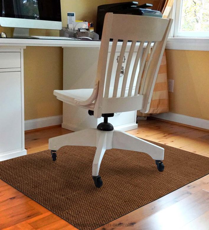 Plow & Hearth Burbury Weave Desk Chair Mat - Gray P22BD1782 Rugs & Mats