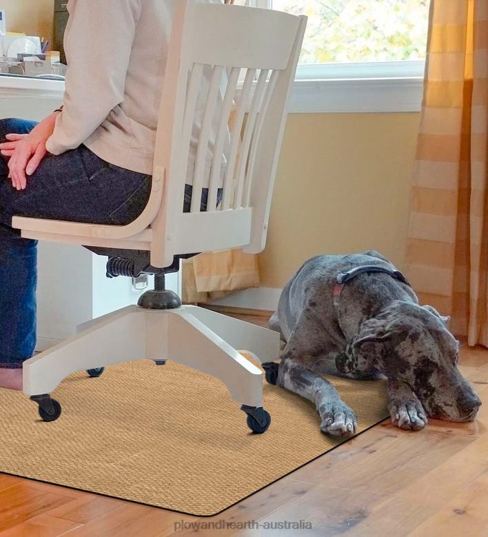 Plow & Hearth Burbury Weave Desk Chair Mat - Gray P22BD1782 Rugs & Mats