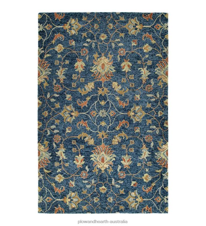 Plow & Hearth Carmona Denim Wool Rug P22BD1813 Rugs & Mats