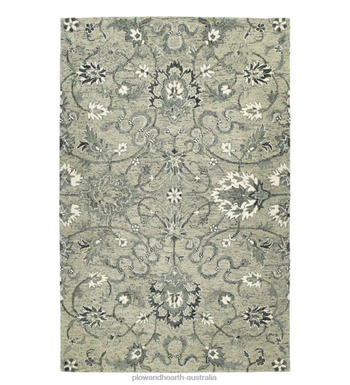 Plow & Hearth Carmona Gray Wool Rug P22BD1863 Rugs & Mats