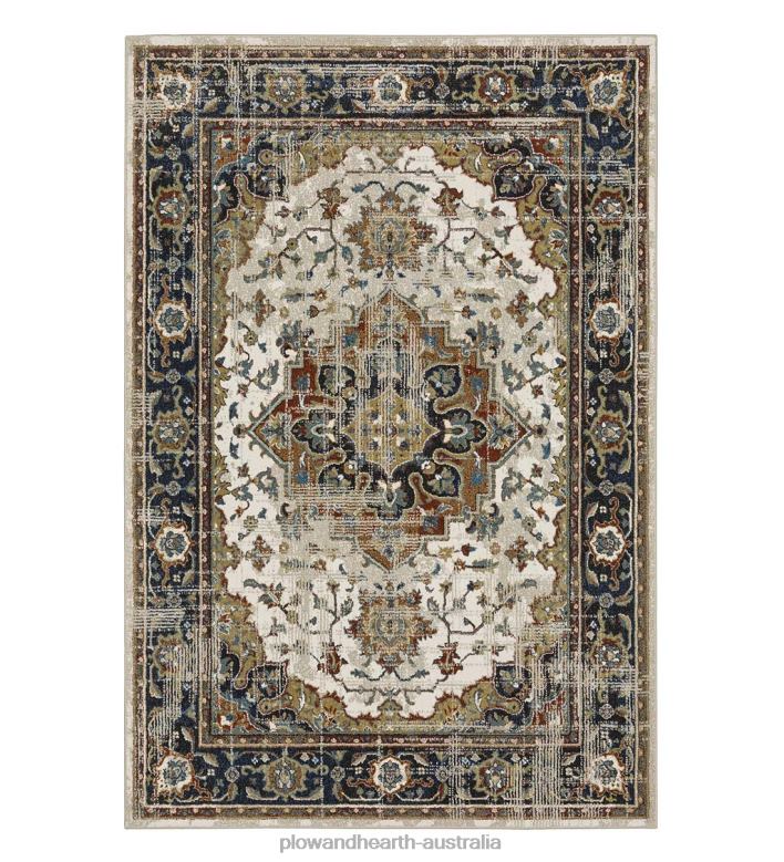 Plow & Hearth Heartland Medallion Polypropylene Rug P22BD1873 Rugs & Mats