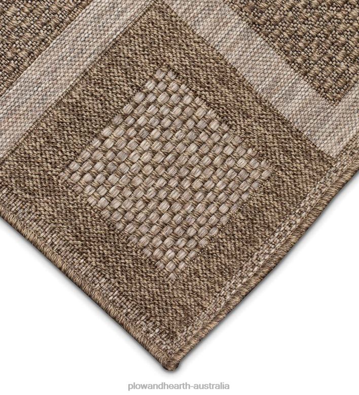 Plow & Hearth Indoor/Outdoor Beachcomber Squares Rug P22BD1808 Rugs & Mats