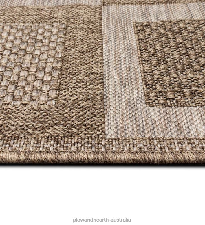 Plow & Hearth Indoor/Outdoor Beachcomber Squares Rug P22BD1808 Rugs & Mats