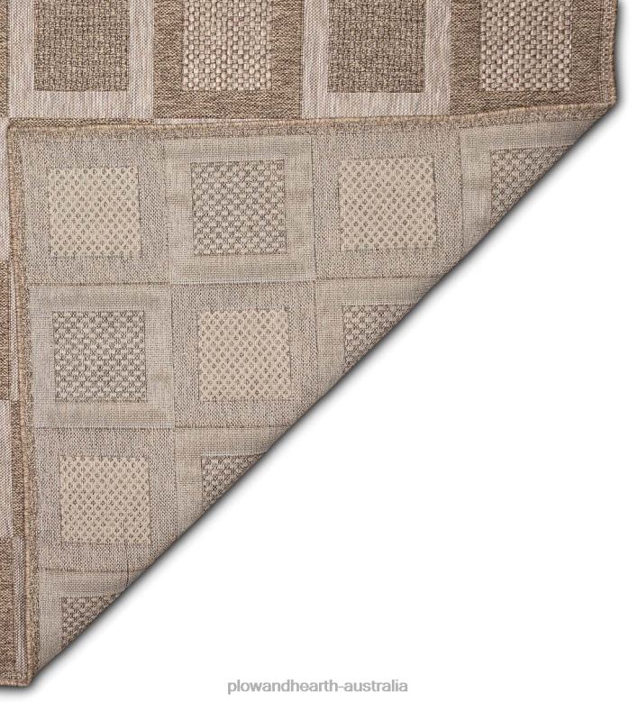 Plow & Hearth Indoor/Outdoor Beachcomber Squares Rug P22BD1808 Rugs & Mats