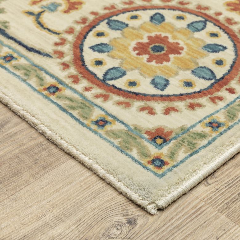 Plow & Hearth Indoor/Outdoor Clover Hill Meadow Polypropylene Rug P22BD1852 Rugs & Mats