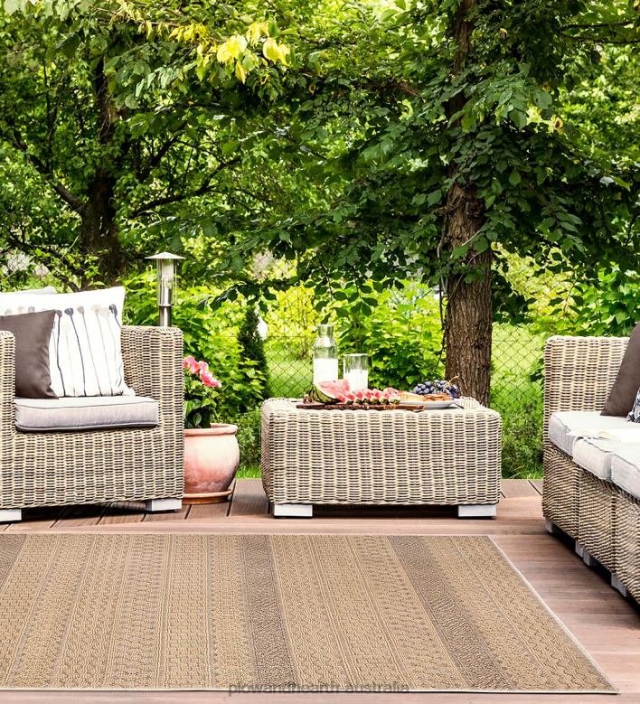 Plow & Hearth Indoor/Outdoor Kitty Hawk Striped Rug P22BD1805 Rugs & Mats