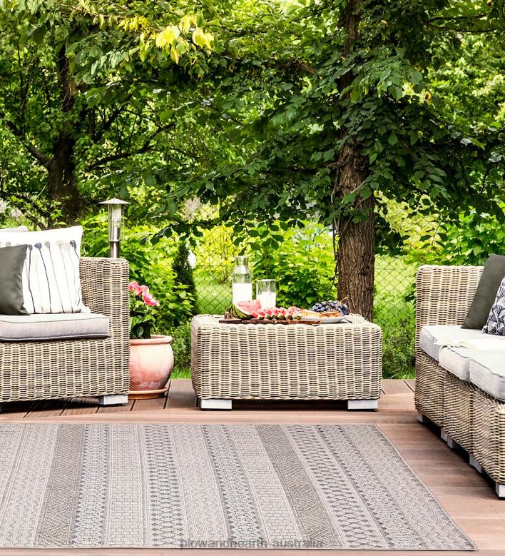 Plow & Hearth Indoor/Outdoor Kitty Hawk Striped Rug P22BD1805 Rugs & Mats