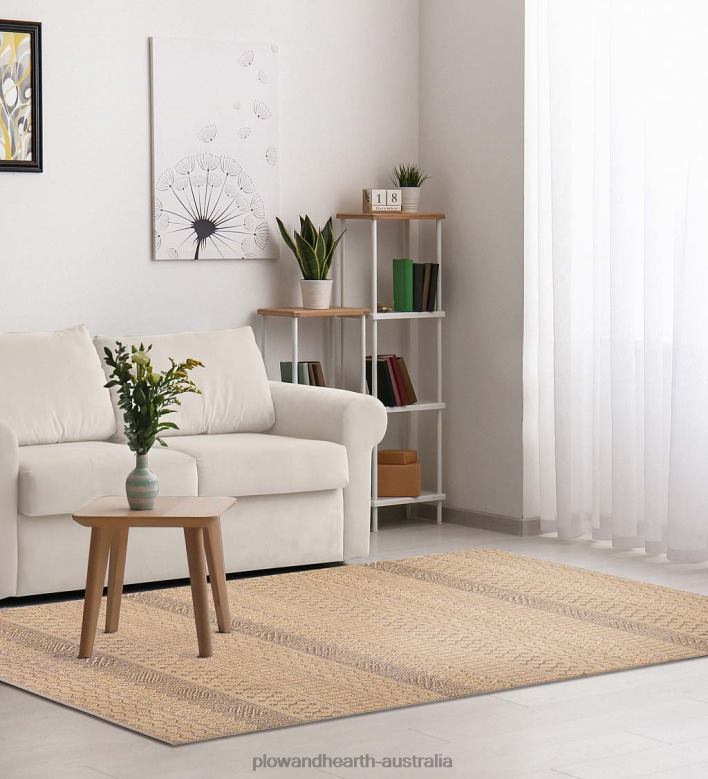 Plow & Hearth Indoor/Outdoor Kitty Hawk Striped Rug P22BD1805 Rugs & Mats