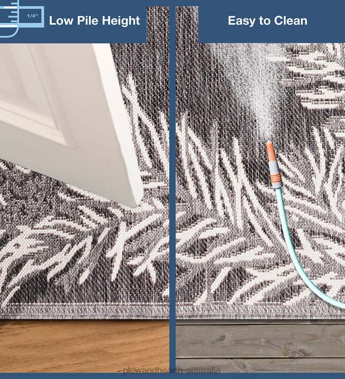 Plow & Hearth Indoor/Outdoor Pine Grove Border Rug P22BD1825 Rugs & Mats