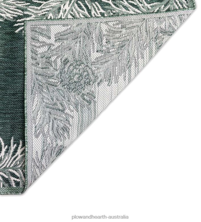 Plow & Hearth Indoor/Outdoor Pine Grove Border Rug P22BD1825 Rugs & Mats