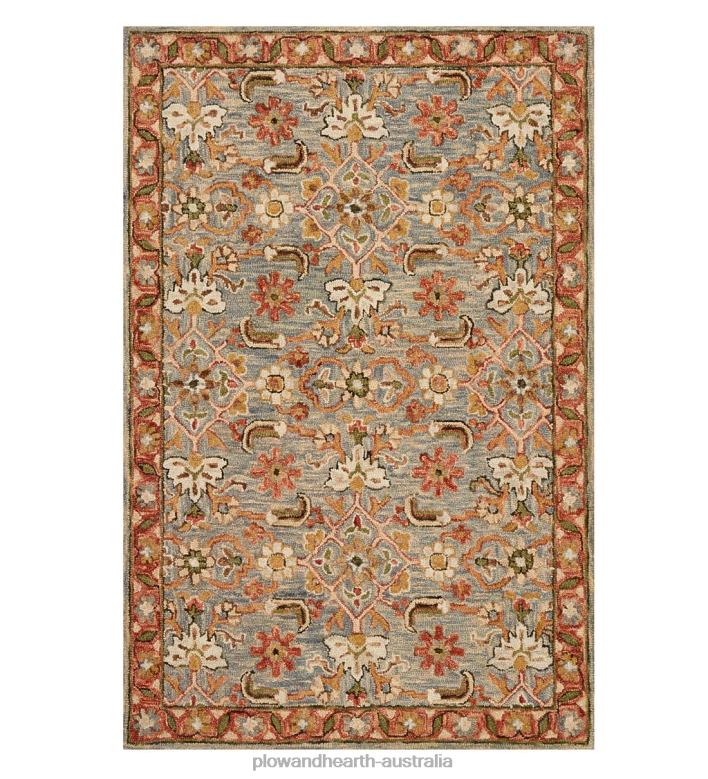 Plow & Hearth Kensington Floral Wool Rug P22BD1820 Rugs & Mats