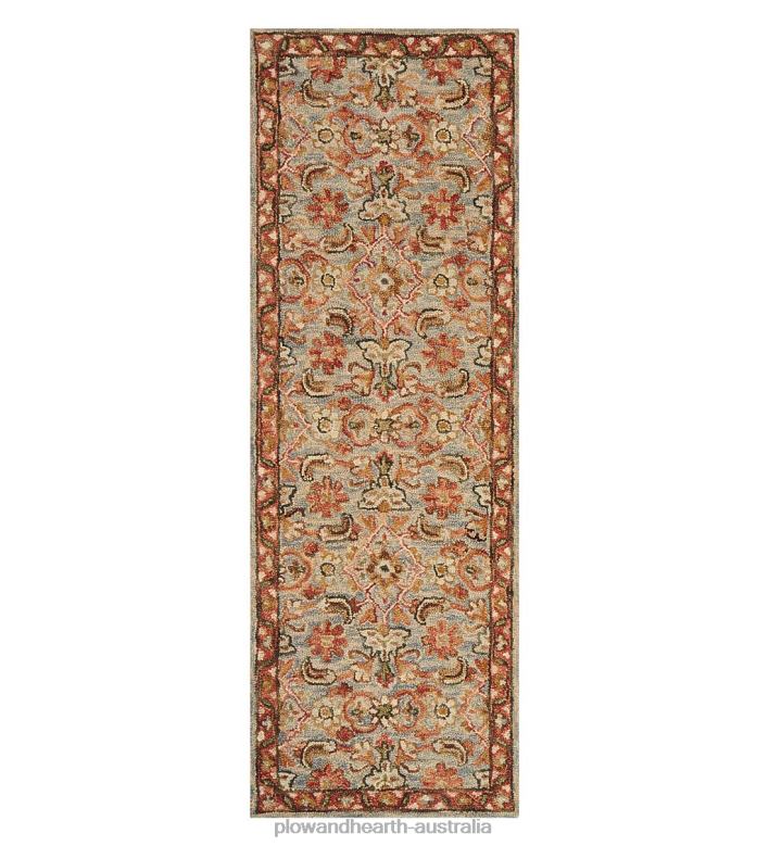 Plow & Hearth Kensington Floral Wool Rug P22BD1820 Rugs & Mats