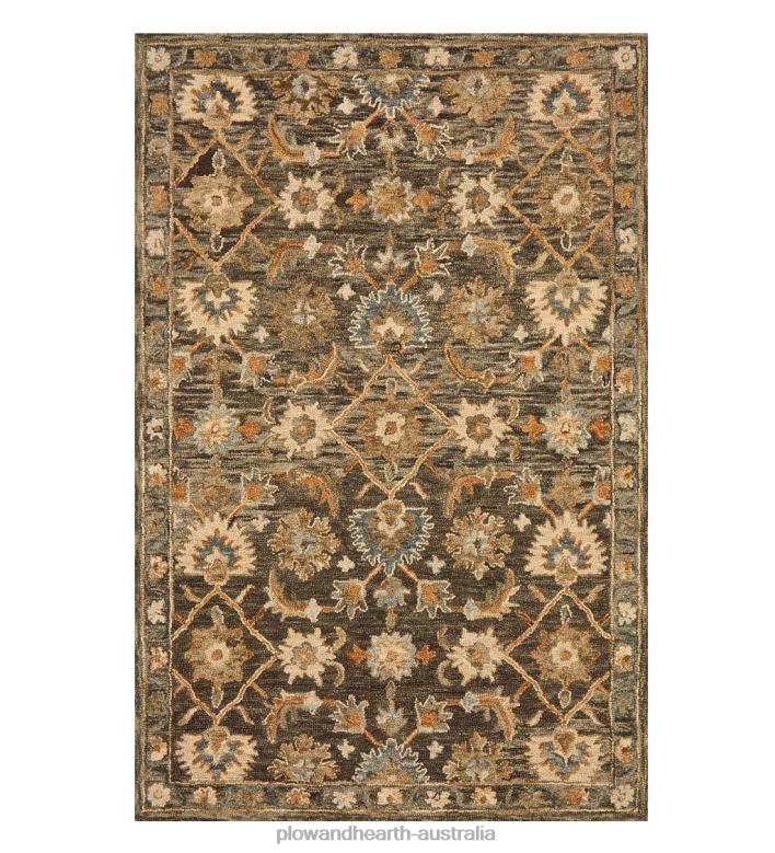 Plow & Hearth Kensington Trellis Wool Rug P22BD1860 Rugs & Mats