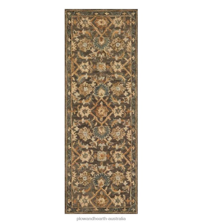 Plow & Hearth Kensington Trellis Wool Rug P22BD1860 Rugs & Mats