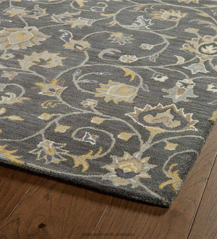 Plow & Hearth Lauren Vine Wool Area Rug P22BD1850 Rugs & Mats
