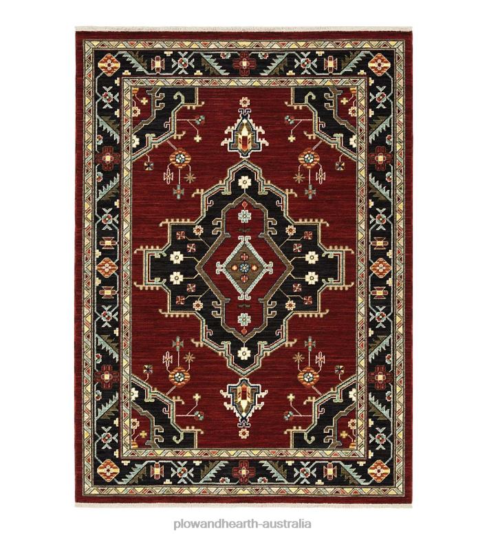 Plow & Hearth Laurenburg Border Wool Rug P22BD1807 Rugs & Mats