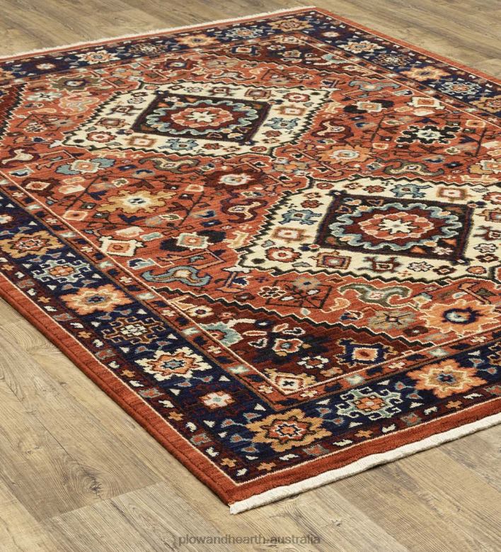 Plow & Hearth Laurenburg Kaleidoscope Wool Rug P22BD1844 Rugs & Mats