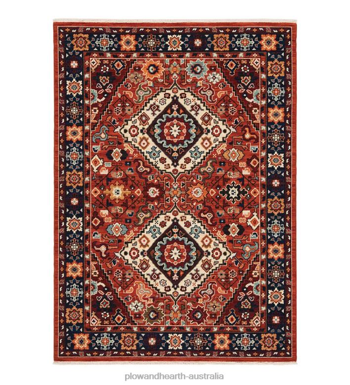 Plow & Hearth Laurenburg Kaleidoscope Wool Rug P22BD1844 Rugs & Mats