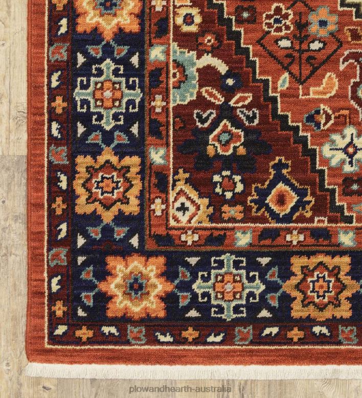 Plow & Hearth Laurenburg Kaleidoscope Wool Rug P22BD1844 Rugs & Mats