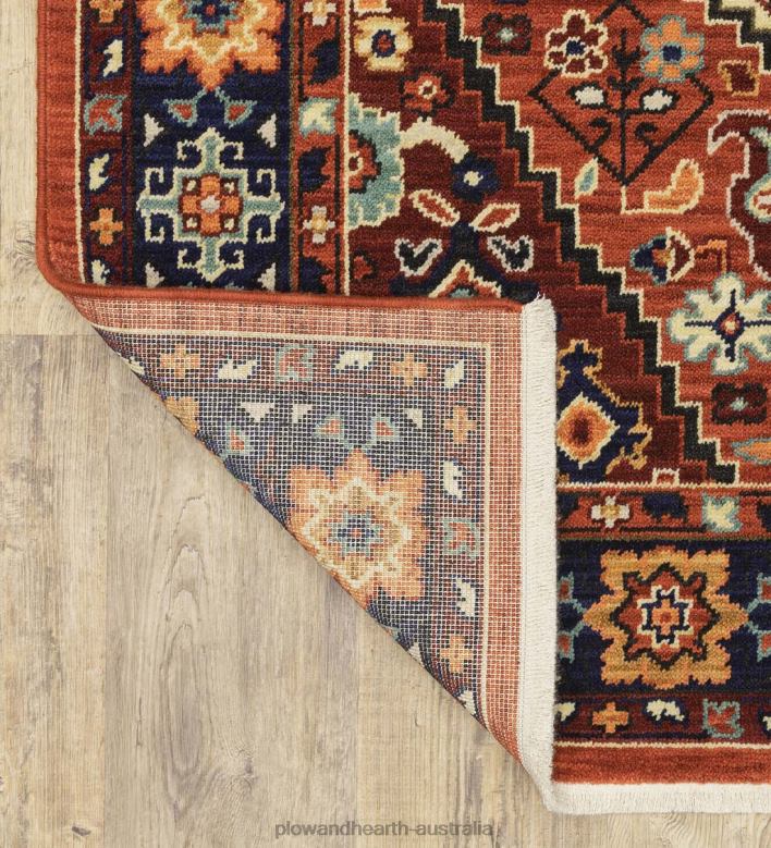 Plow & Hearth Laurenburg Kaleidoscope Wool Rug P22BD1844 Rugs & Mats