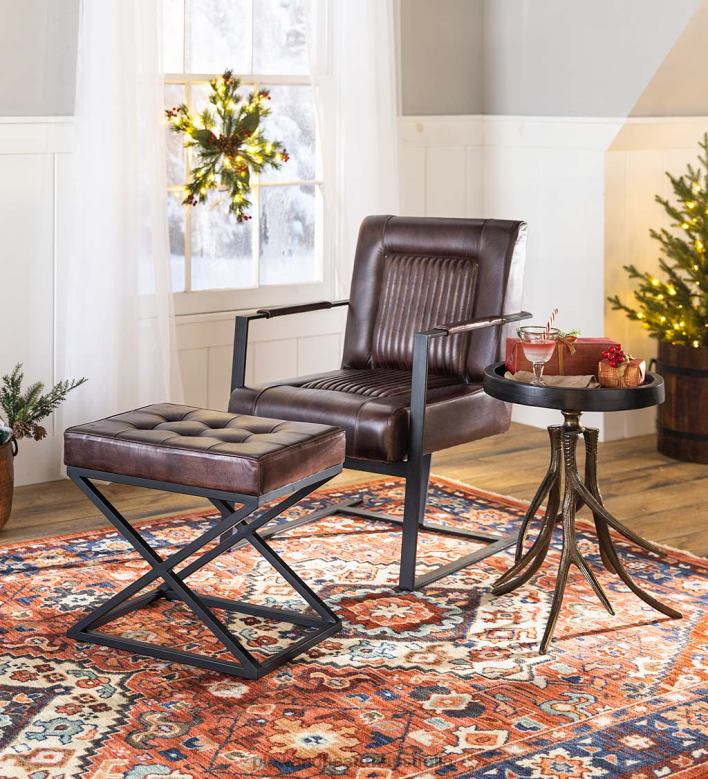 Plow & Hearth Laurenburg Kaleidoscope Wool Rug P22BD1844 Rugs & Mats