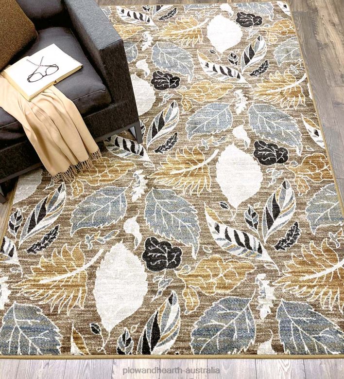 Plow & Hearth Leaves EnduraStran Area Rug P22BD1853 Rugs & Mats