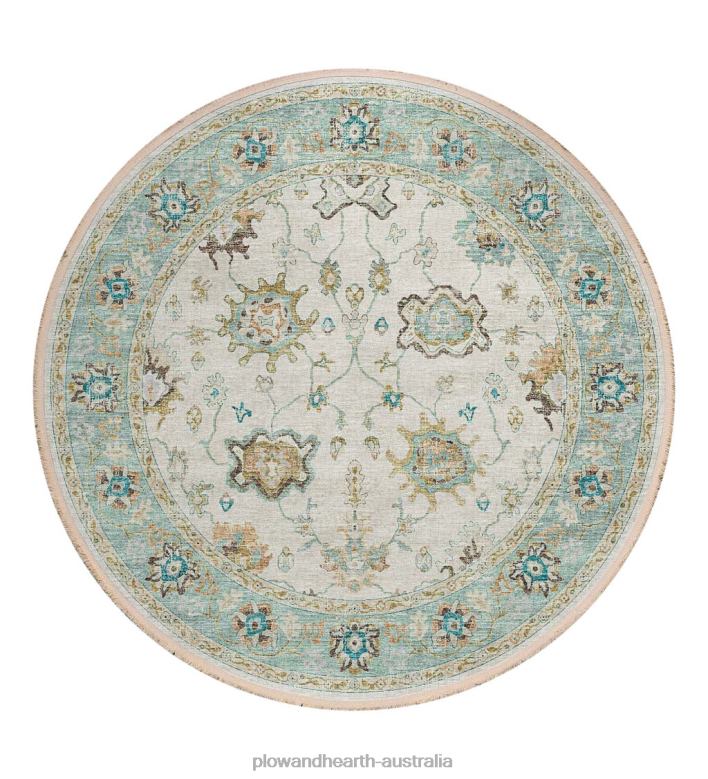 Plow & Hearth Marietta Border Round Rug P22BD1793 Rugs & Mats
