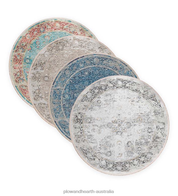 Plow & Hearth Marietta Edge Round Rug P22BD1806 Rugs & Mats