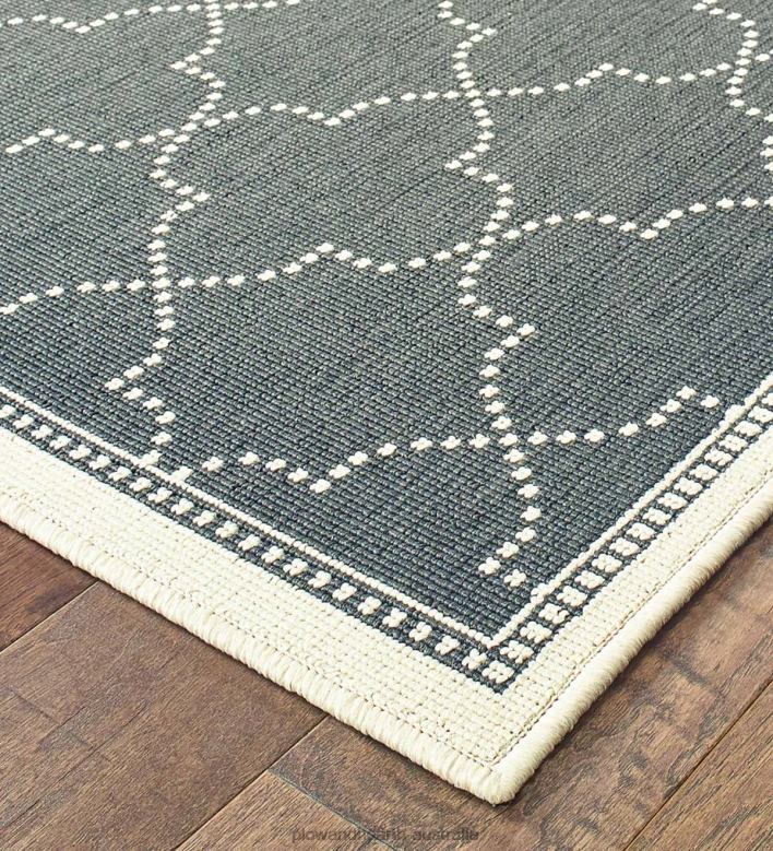 Plow & Hearth Marston Quatrefoil Polypropylene Area Rug P22BD1892 Rugs & Mats
