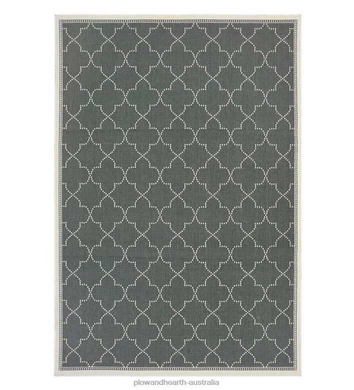 Plow & Hearth Marston Quatrefoil Polypropylene Area Rug P22BD1892 Rugs & Mats
