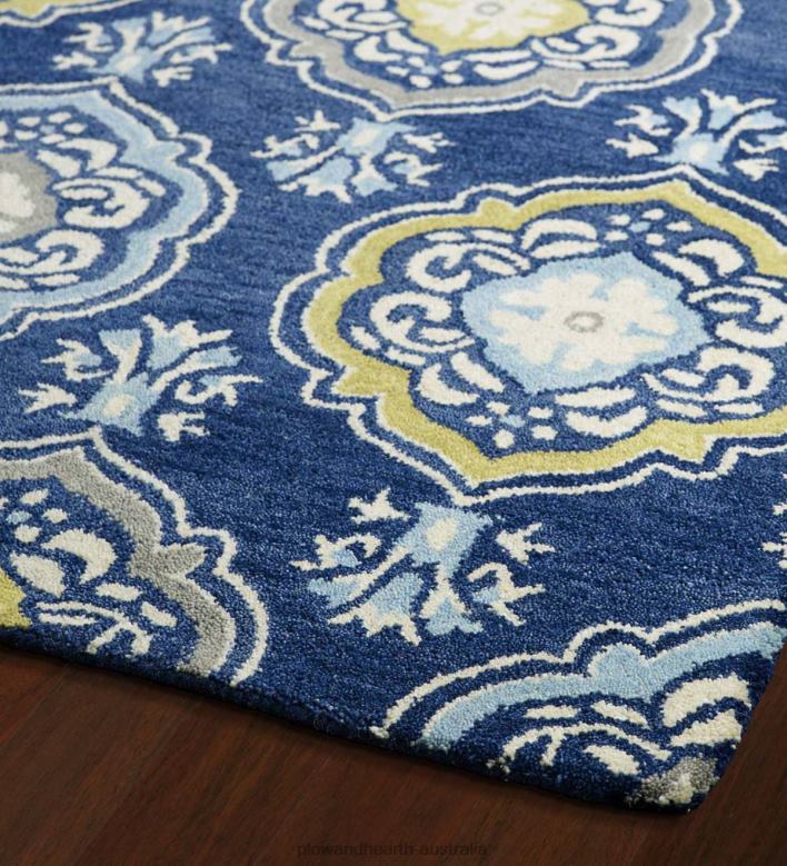 Plow & Hearth Meadow Perennial Wool Rugs P22BD1891 Rugs & Mats