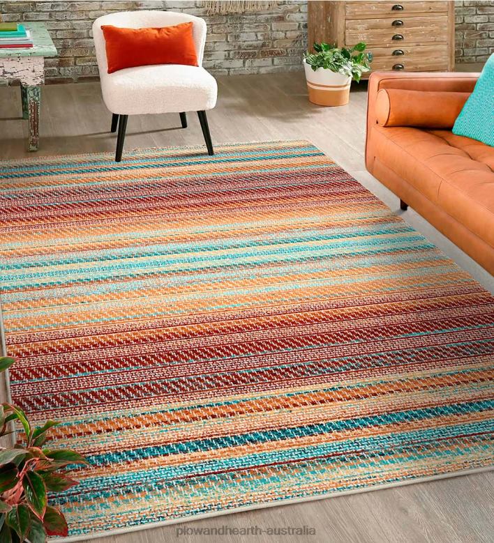 Plow & Hearth October Stripe Rug P22BD1816 Rugs & Mats