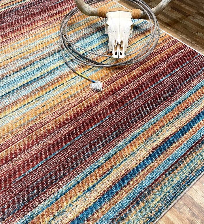 Plow & Hearth October Stripe Rug P22BD1816 Rugs & Mats