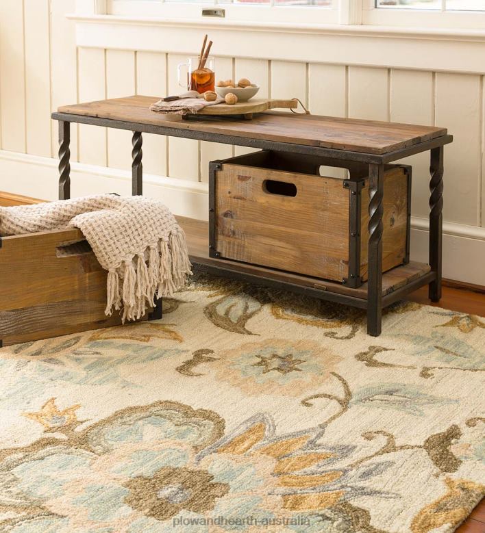 Plow & Hearth Parkside Wool Floral Rug P22BD1840 Rugs & Mats