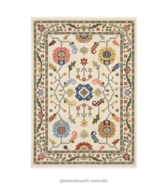 Plow & Hearth Saluda Jewels Wool Rug P22BD1827 Rugs & Mats