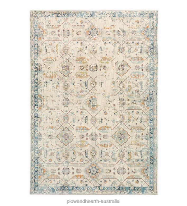 Plow & Hearth Silver City Heritage Polypropylene Rug P22BD1849 Rugs & Mats