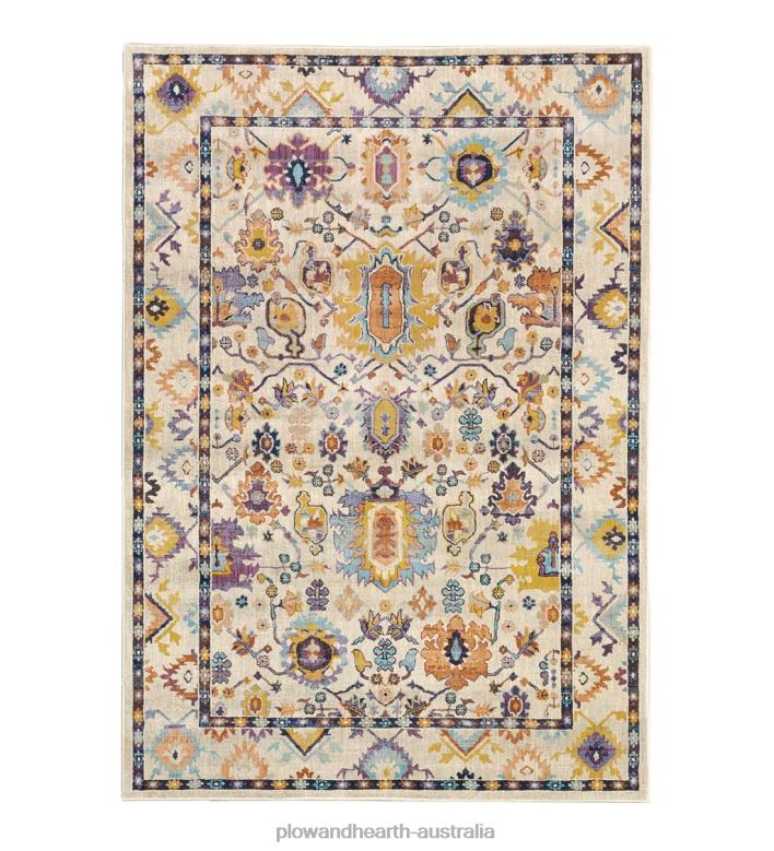Plow & Hearth Silver City Tapestry Polypropylene Rug P22BD1866 Rugs & Mats