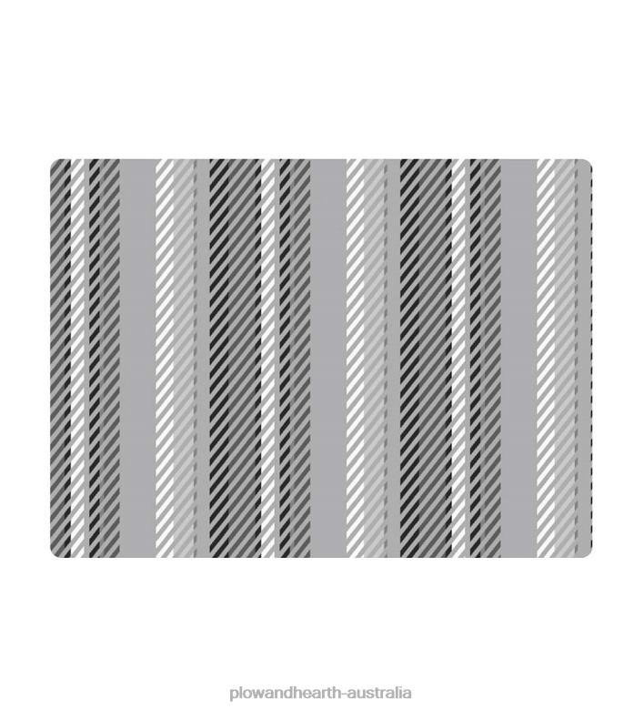 Plow & Hearth Striped Chair Mat - Blue P22BD1834 Rugs & Mats