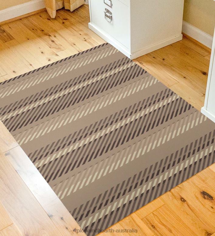 Plow & Hearth Striped Chair Mat - Blue P22BD1834 Rugs & Mats