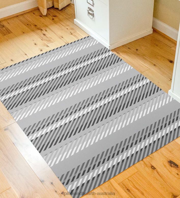 Plow & Hearth Striped Chair Mat - Blue P22BD1834 Rugs & Mats