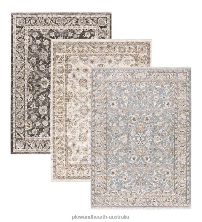 Plow & Hearth Wakefield Border Polyester Rug P22BD1858 Rugs & Mats