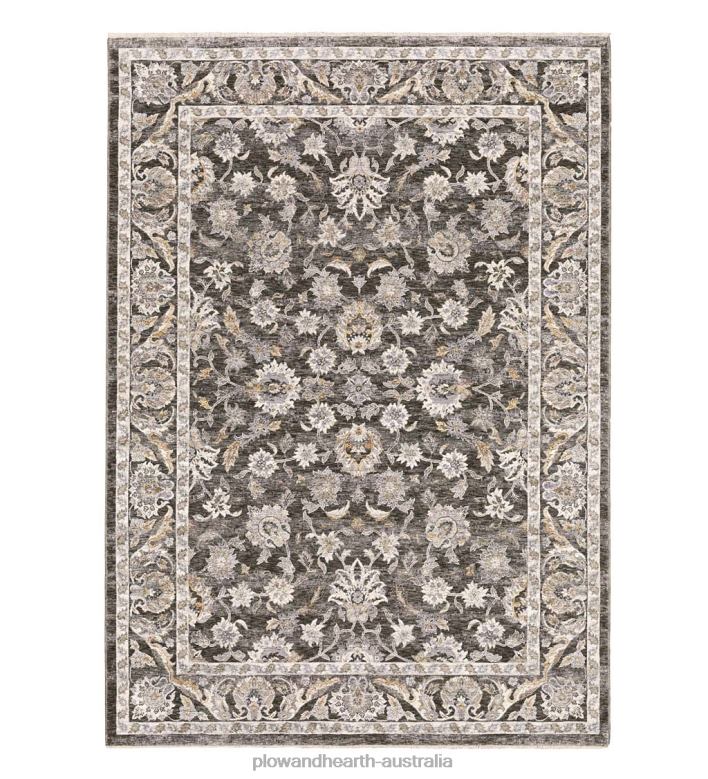 Plow & Hearth Wakefield Border Polyester Rug P22BD1858 Rugs & Mats