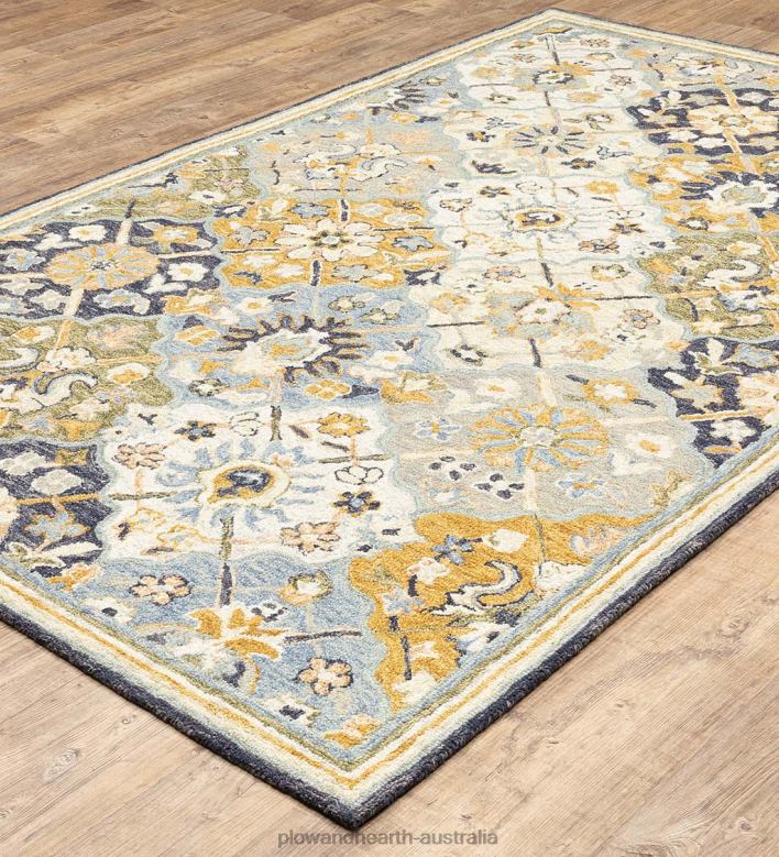 Plow & Hearth Willow Oaks Lattice Wool Rug P22BD1862 Rugs & Mats