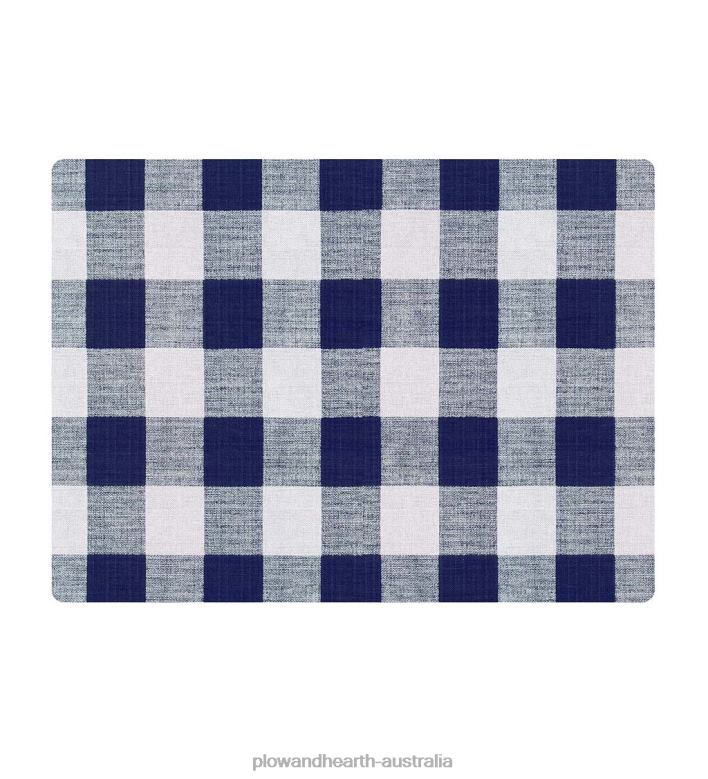 Plow & Hearth Buffalo Plaid Chair Mat - Brown P22BD1924 Rugs & Mats